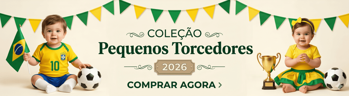 Coleção Pequenos Torcedores 2026 - Roupas Copa do Mundo 2026 para Bebês e Crianças