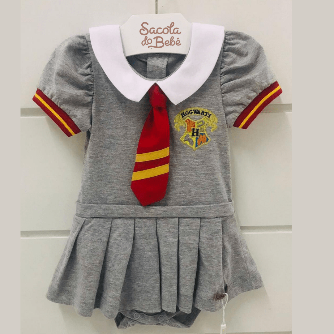 Fantasia Hermione Harry Potter Body Bebê Com Saia