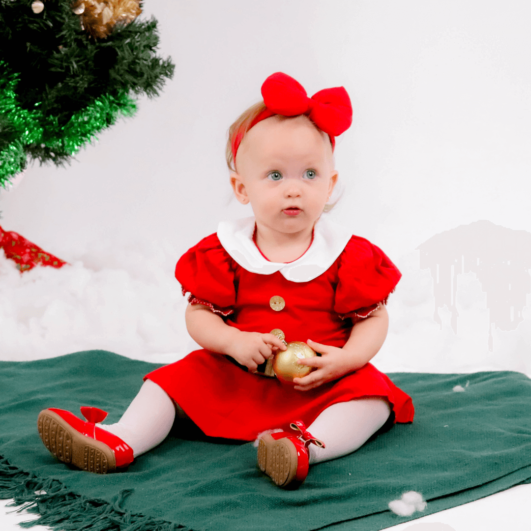 Vestido Vermelho Natal Bebê Menina - SACOLA DO BEBÊ