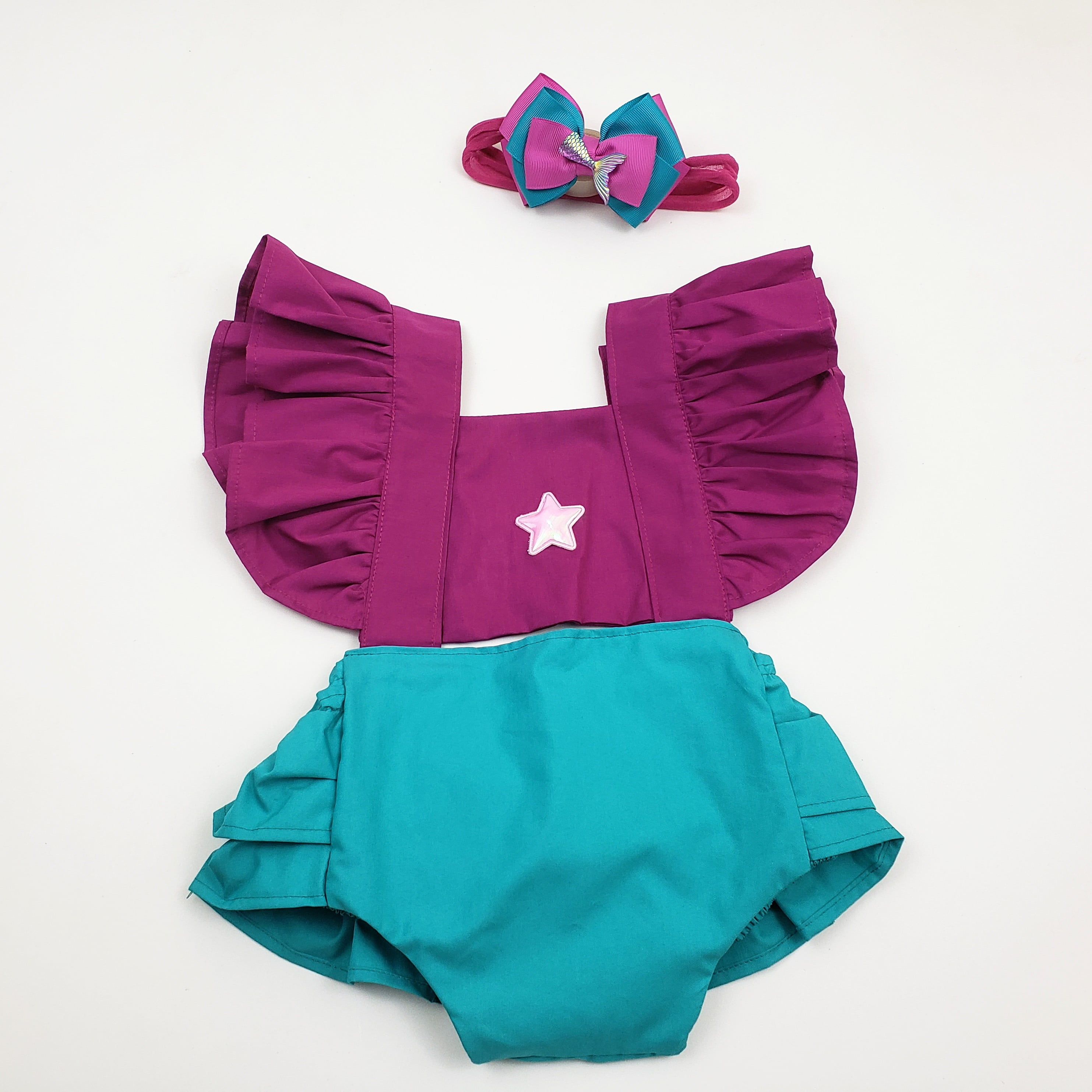 Roupa Bebê Romper Saia Ariel Pequena Sereia em Promoção na Americanas