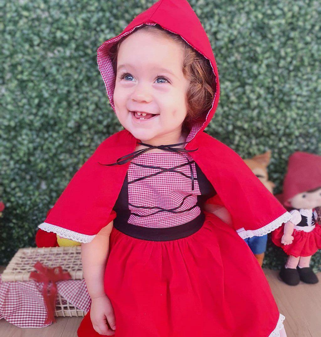 Vestido chapeuzinho sale vermelho 3 anos