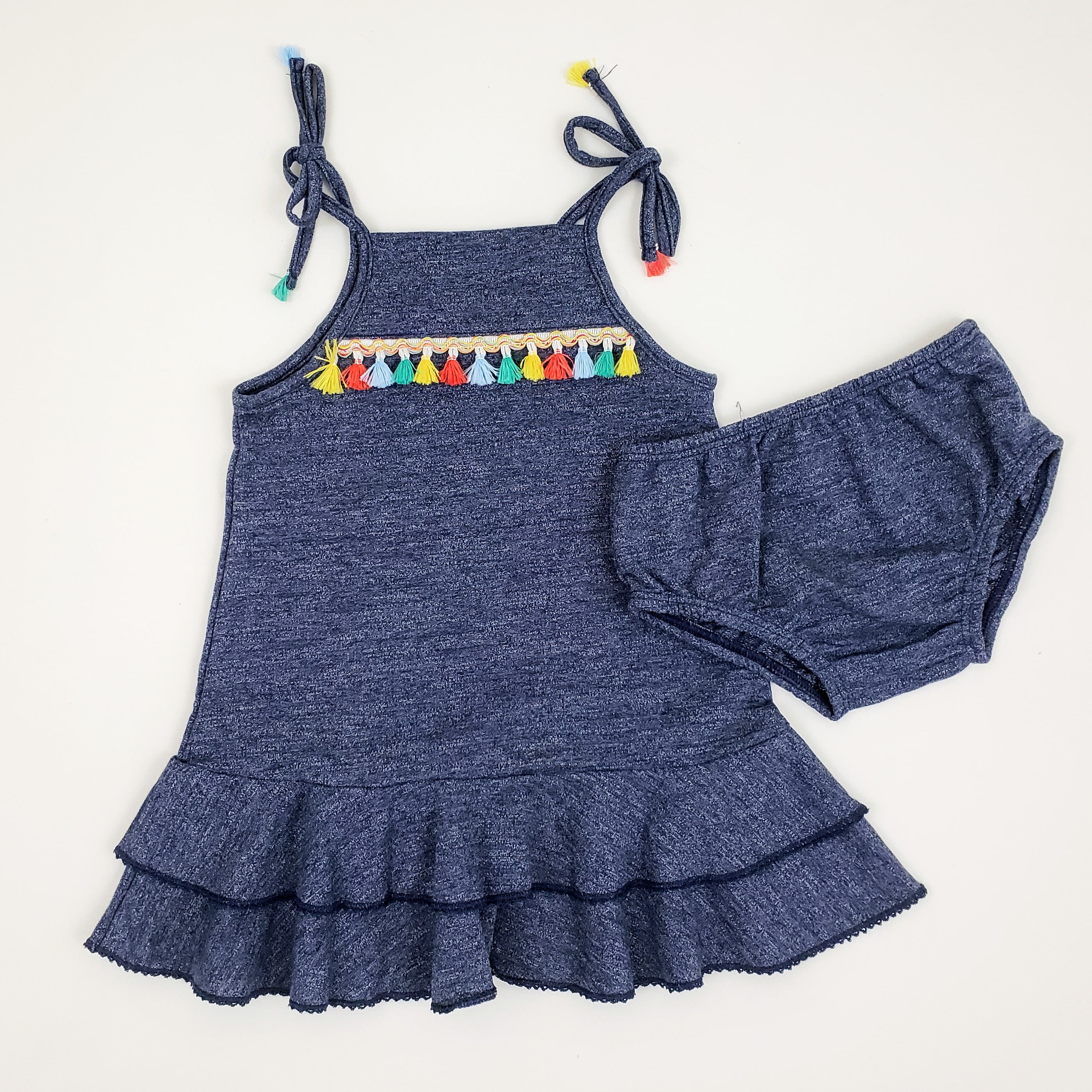 vestido jeans para bebê