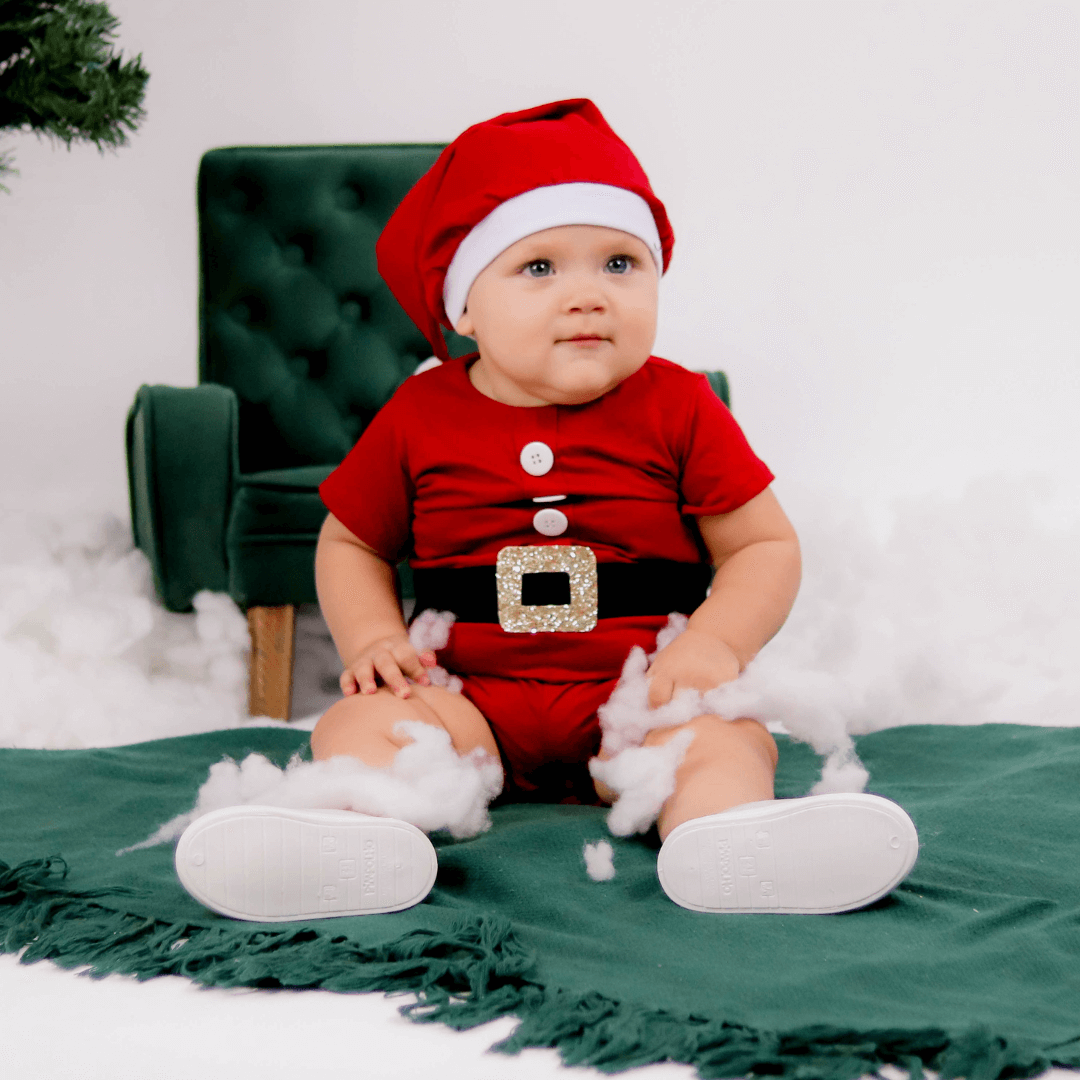 Vestido Infantil Roupa De Papai Noel De Croche Para Bebe Fantasia