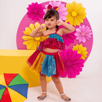 Fantasia Frevo Infantil Baby Carnaval Confortável 4 Meses a 6 Anos