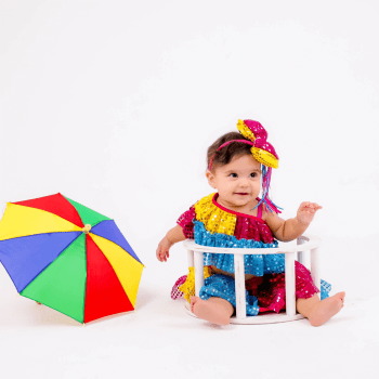 Fantasia Frevo Infantil Baby Carnaval Confortável 4 Meses a 6 Anos