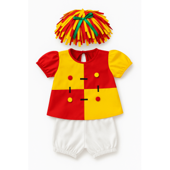 Fantasia Emília Infantil Menina – Boneca de Pano com Peruca
