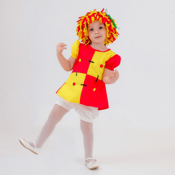 Fantasia Emília Infantil Menina – Boneca de Pano com Peruca