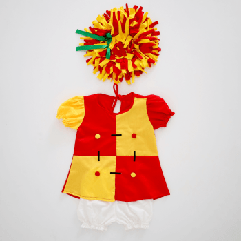 Fantasia Emília Infantil Menina – Boneca de Pano com Peruca