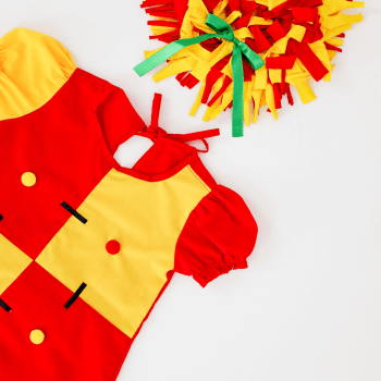 Fantasia Emília Infantil Menina – Boneca de Pano com Peruca