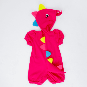 Fantasia Infantil Dinossauro Rosa Pink Menina