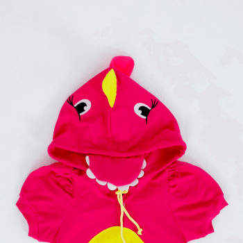 Fantasia Infantil Dinossauro Rosa Pink Menina