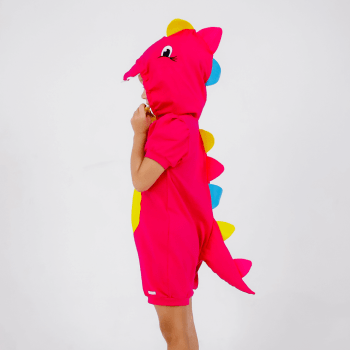 Fantasia Infantil Dinossauro Rosa Pink Menina