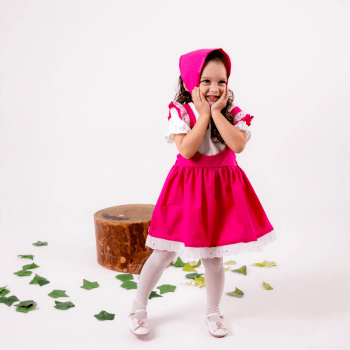 Fantasia Infantil Masha Pink com Lenço