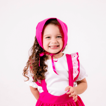 Fantasia Infantil Masha Pink com Lenço