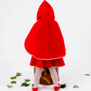 Fantasia Infantil Vestido Chapeuzinho Vermelho com Capa