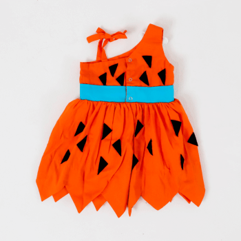 Fantasia Infantil Pedrita Flintstones Menina com Laço