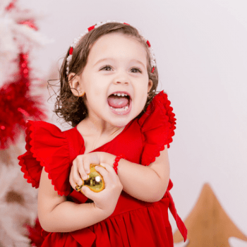 Vestido Festa Vermelho Natal Infantil