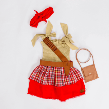 Vestido Junino Cangaceira Maria Bonita Infantil
