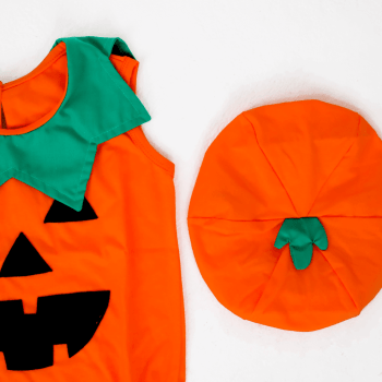 Fantasia Halloween Abóbora Bebê com Touca Menino Menina