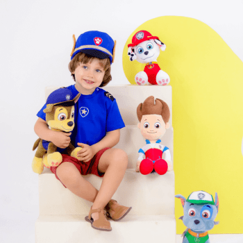 Fantasia Infantil Patrulha Canina Menino Chase com Chapéu