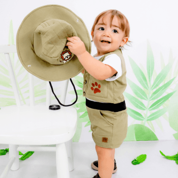 Fantasia Infantil Safari Menino Com Chapéu