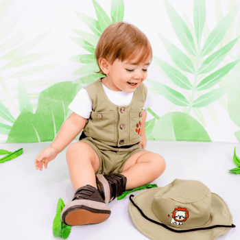 Fantasia Infantil Safari Menino Com Chapéu