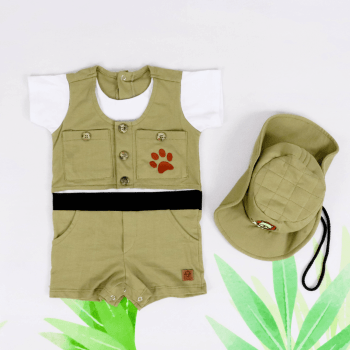 Fantasia Infantil Safari Menino Com Chapéu
