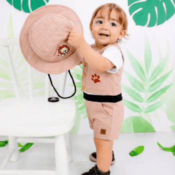 Fantasia Infantil Safari Menino Com Chapéu