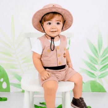Fantasia Infantil Safari Menino Com Chapéu