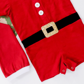 Fantasia Papai Noel Infantil com Gorro – Natal Bebê Menino